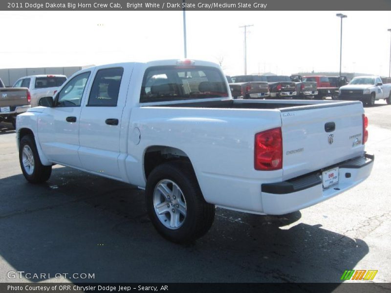 Bright White / Dark Slate Gray/Medium Slate Gray 2011 Dodge Dakota Big Horn Crew Cab