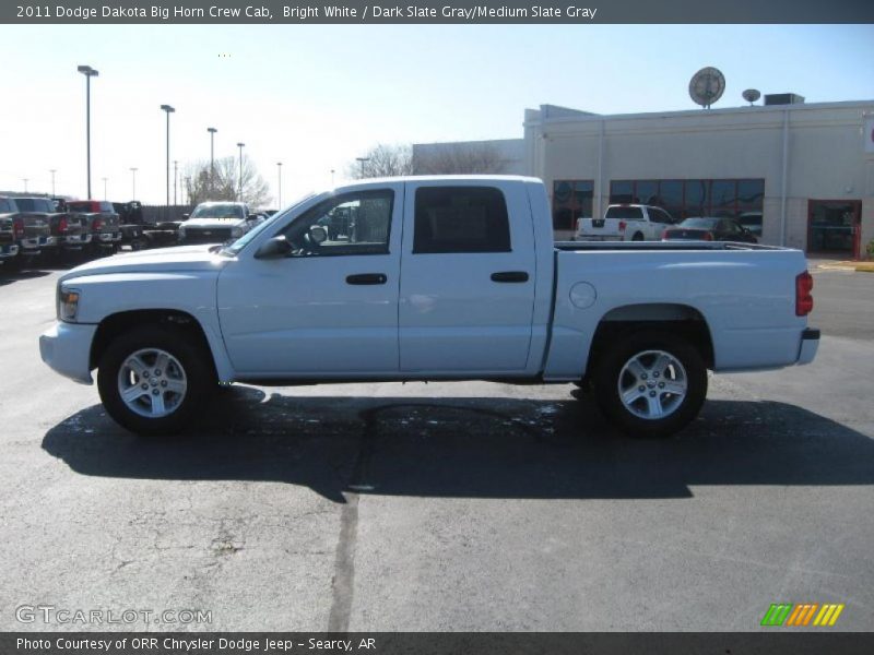 Bright White / Dark Slate Gray/Medium Slate Gray 2011 Dodge Dakota Big Horn Crew Cab