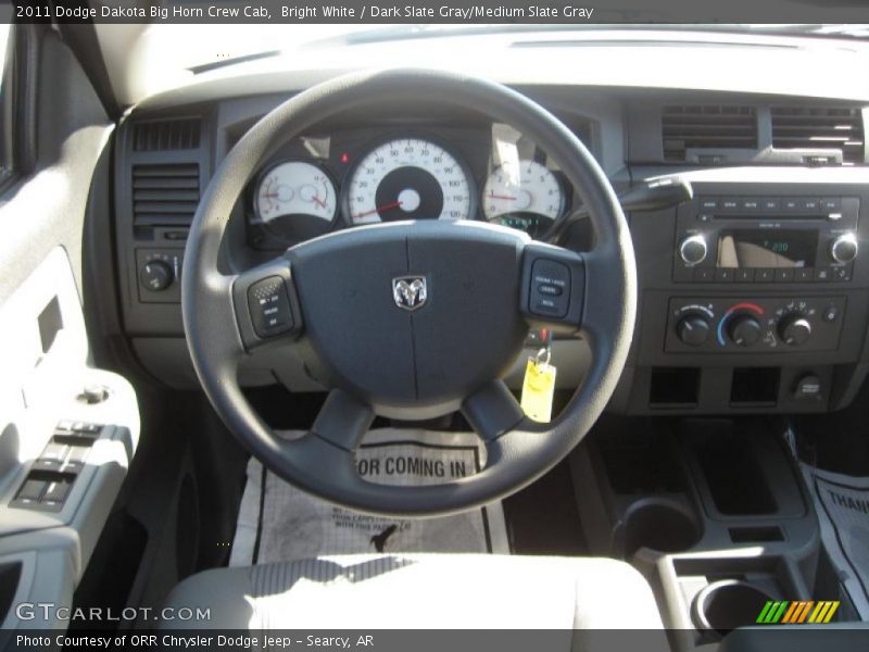 Bright White / Dark Slate Gray/Medium Slate Gray 2011 Dodge Dakota Big Horn Crew Cab