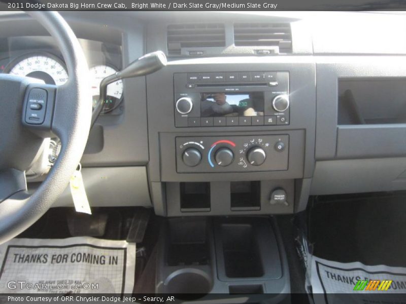Bright White / Dark Slate Gray/Medium Slate Gray 2011 Dodge Dakota Big Horn Crew Cab
