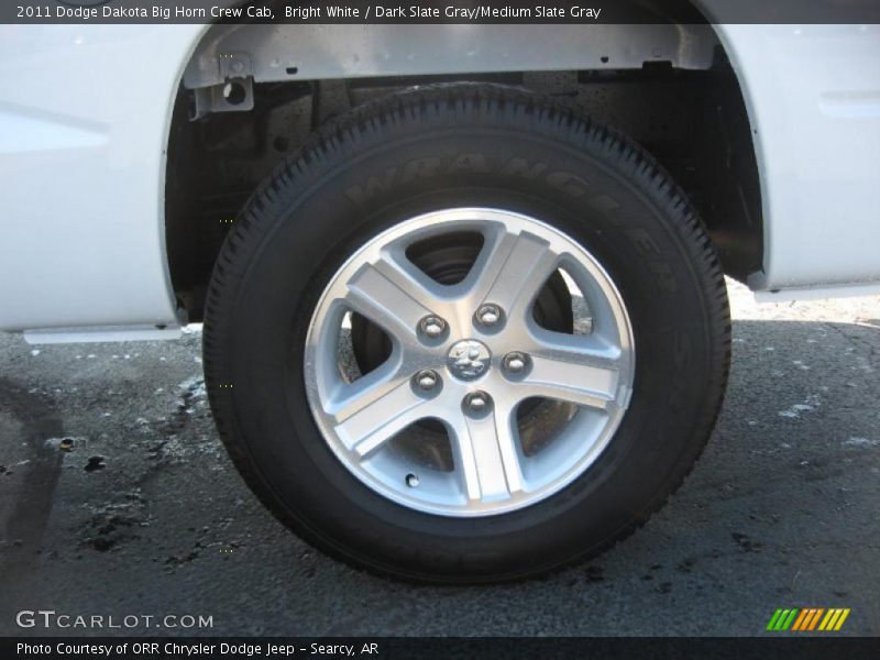 Bright White / Dark Slate Gray/Medium Slate Gray 2011 Dodge Dakota Big Horn Crew Cab