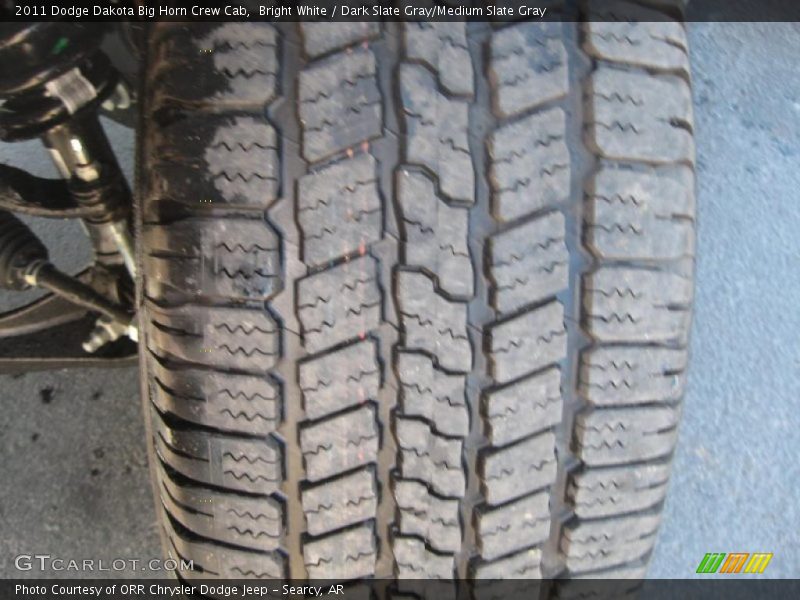 Bright White / Dark Slate Gray/Medium Slate Gray 2011 Dodge Dakota Big Horn Crew Cab