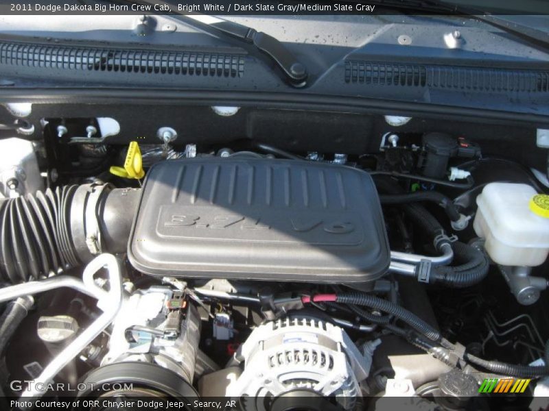 Bright White / Dark Slate Gray/Medium Slate Gray 2011 Dodge Dakota Big Horn Crew Cab