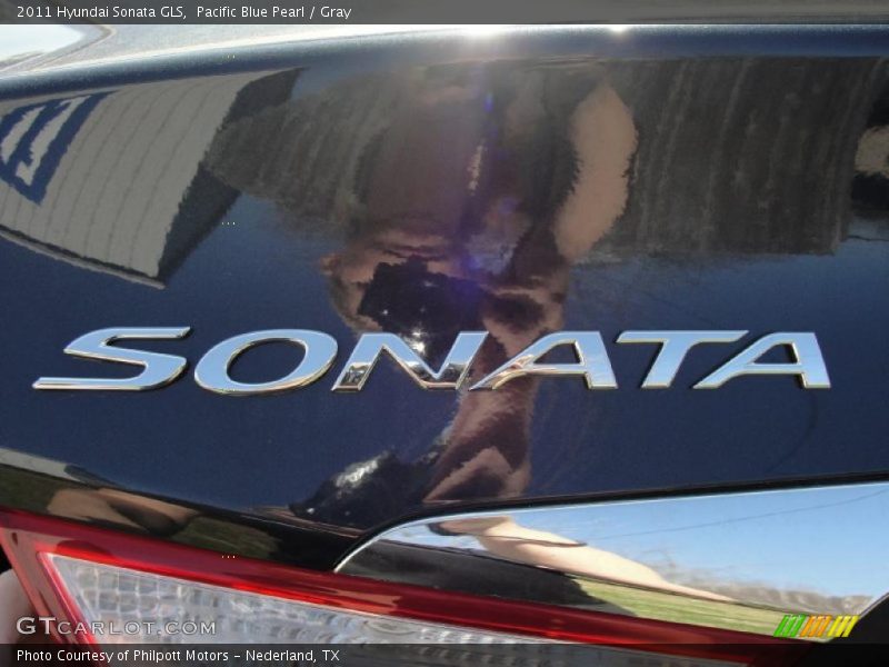 Pacific Blue Pearl / Gray 2011 Hyundai Sonata GLS