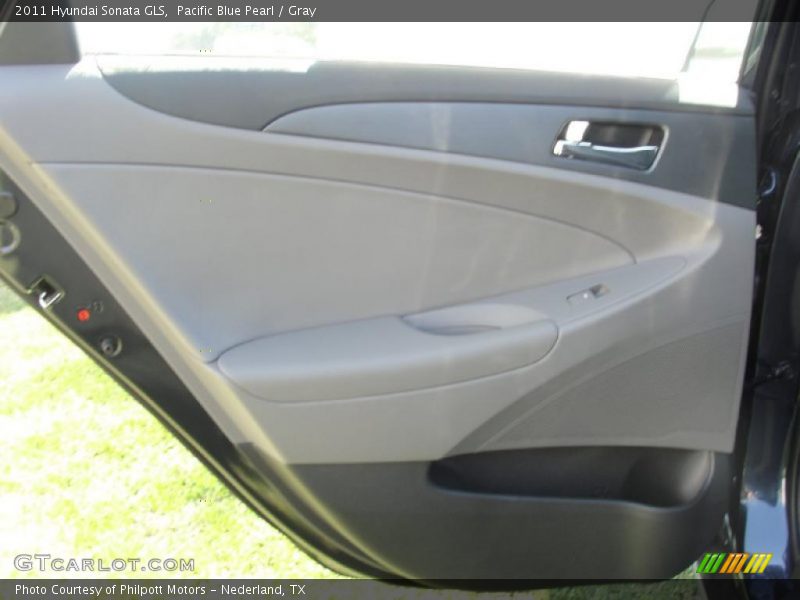 Pacific Blue Pearl / Gray 2011 Hyundai Sonata GLS