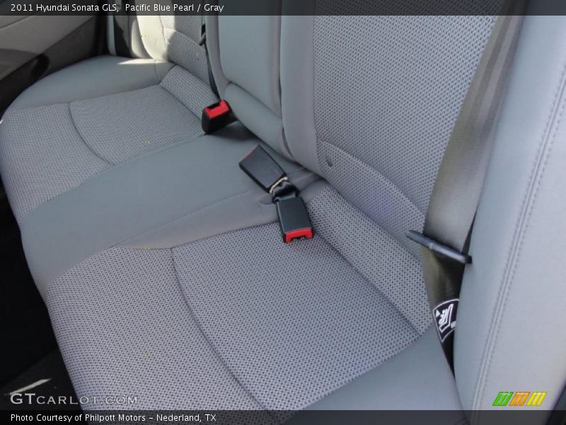 Pacific Blue Pearl / Gray 2011 Hyundai Sonata GLS