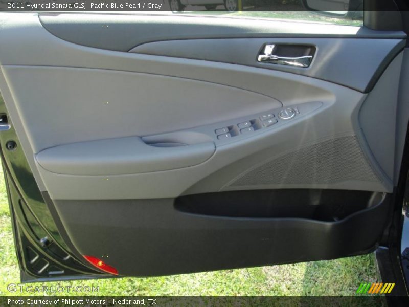 Pacific Blue Pearl / Gray 2011 Hyundai Sonata GLS