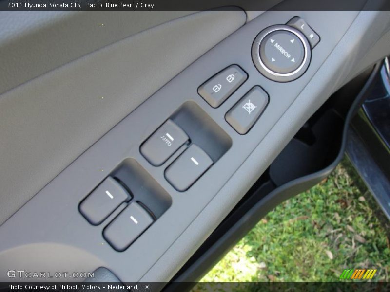 Pacific Blue Pearl / Gray 2011 Hyundai Sonata GLS