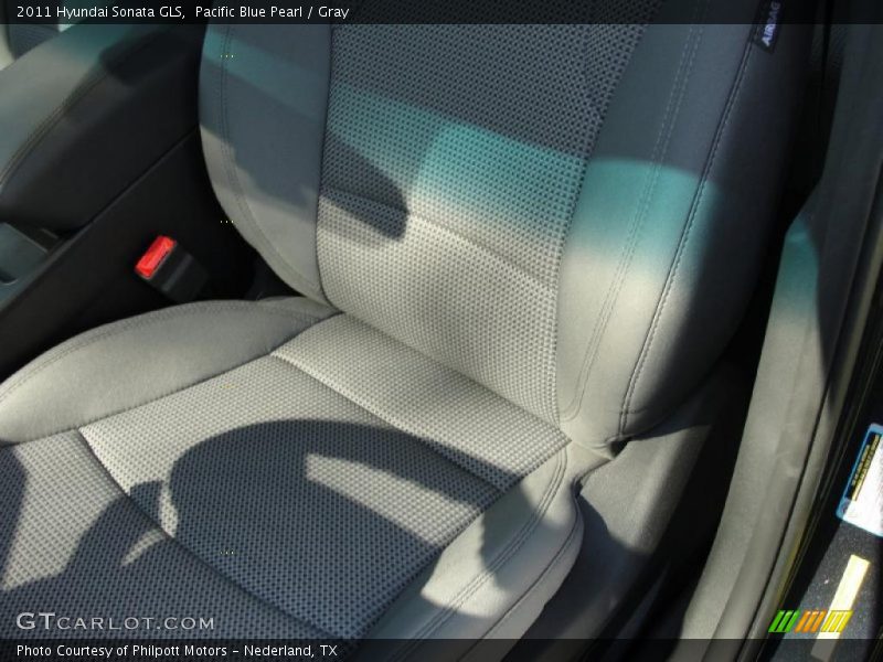 Pacific Blue Pearl / Gray 2011 Hyundai Sonata GLS