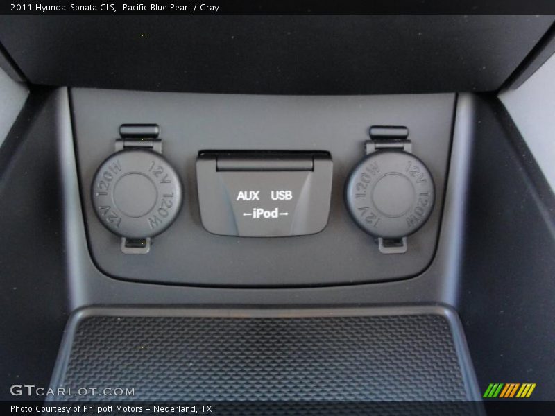 Pacific Blue Pearl / Gray 2011 Hyundai Sonata GLS