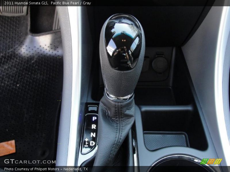 Pacific Blue Pearl / Gray 2011 Hyundai Sonata GLS