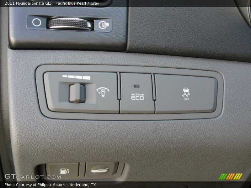 Pacific Blue Pearl / Gray 2011 Hyundai Sonata GLS
