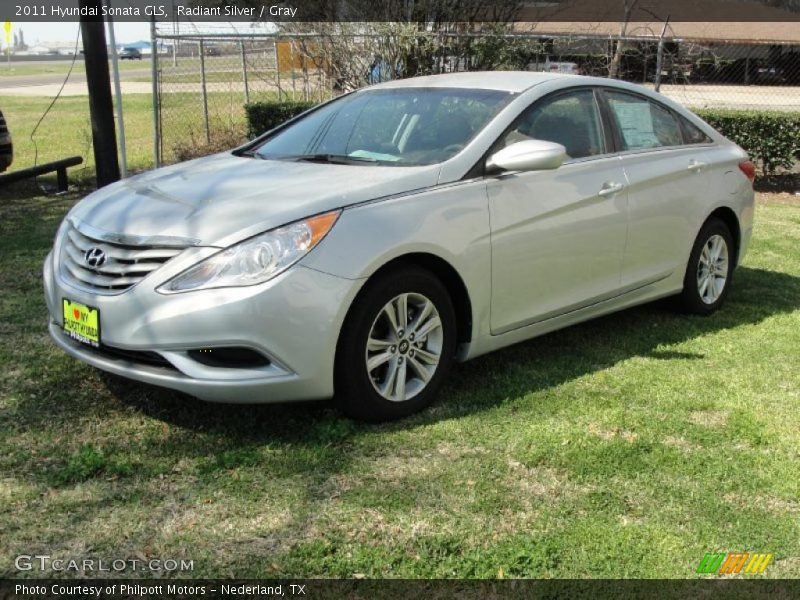 Radiant Silver / Gray 2011 Hyundai Sonata GLS