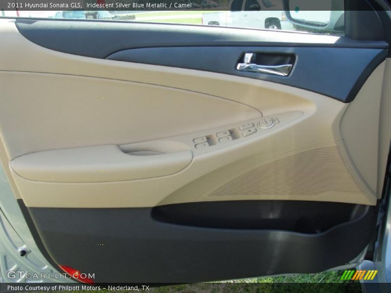 Iridescent Silver Blue Metallic / Camel 2011 Hyundai Sonata GLS