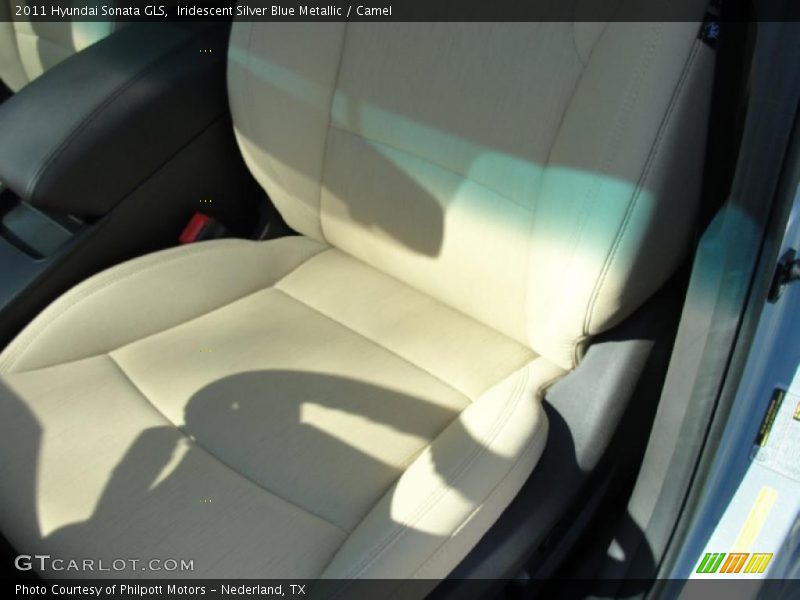 Iridescent Silver Blue Metallic / Camel 2011 Hyundai Sonata GLS
