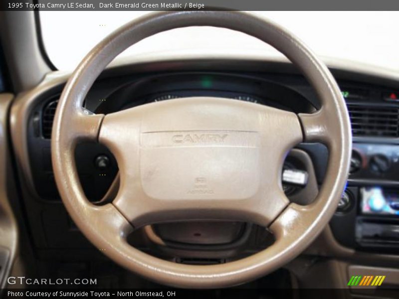 Dark Emerald Green Metallic / Beige 1995 Toyota Camry LE Sedan