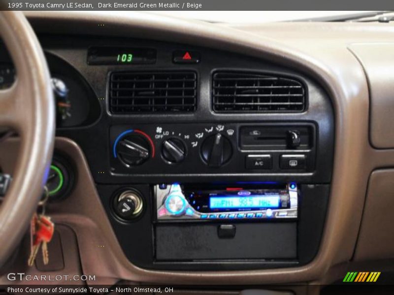 Dark Emerald Green Metallic / Beige 1995 Toyota Camry LE Sedan