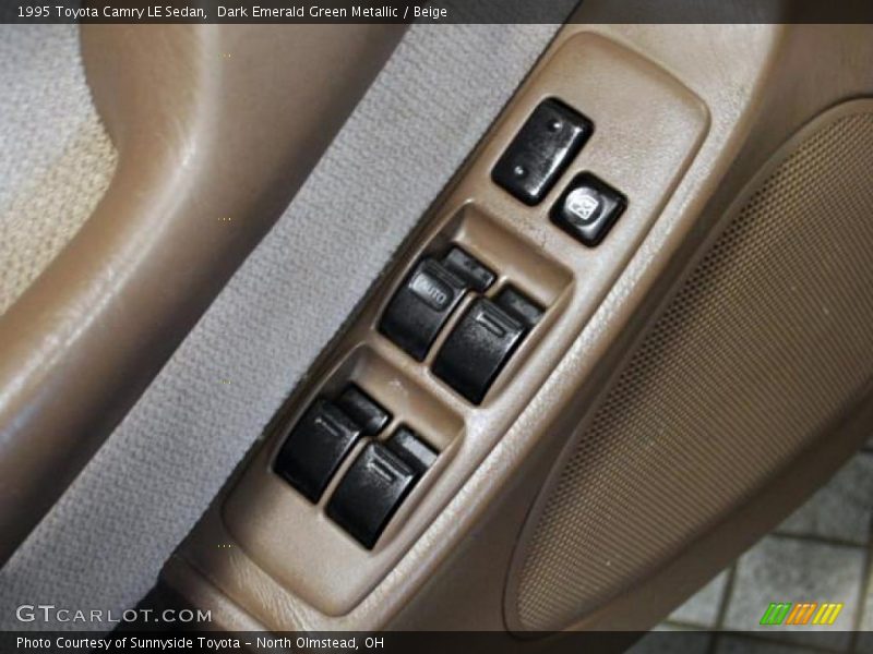 Dark Emerald Green Metallic / Beige 1995 Toyota Camry LE Sedan