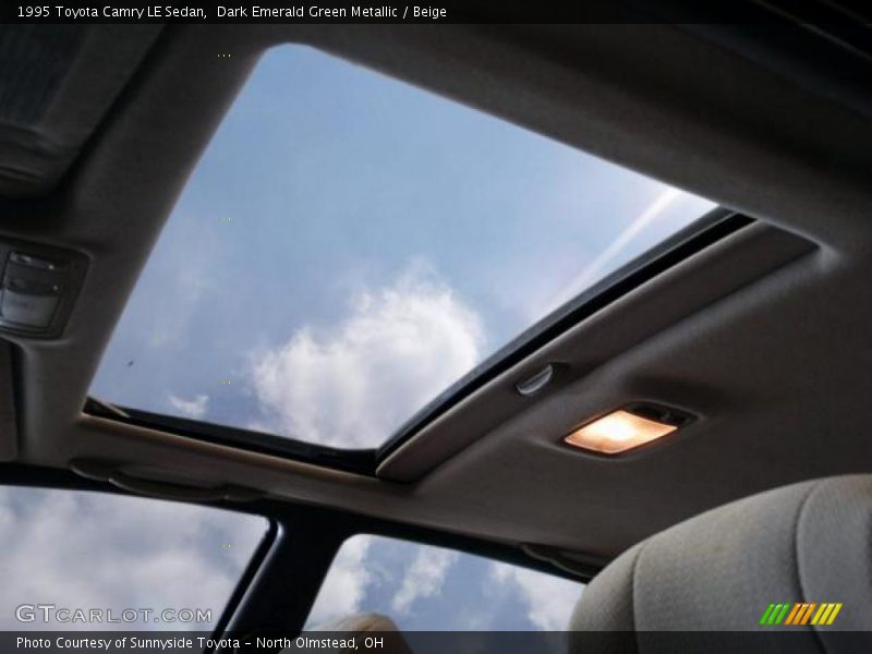 Dark Emerald Green Metallic / Beige 1995 Toyota Camry LE Sedan