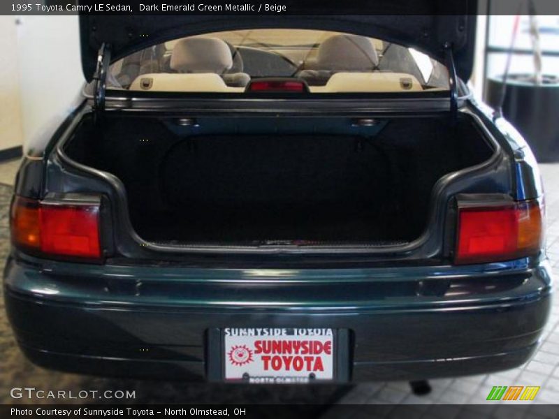 Dark Emerald Green Metallic / Beige 1995 Toyota Camry LE Sedan