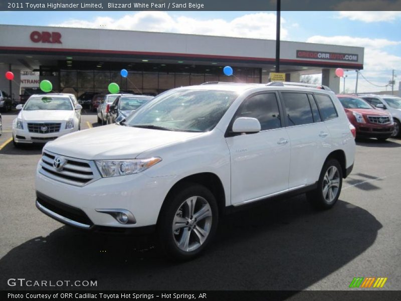 Blizzard White Pearl / Sand Beige 2011 Toyota Highlander Limited