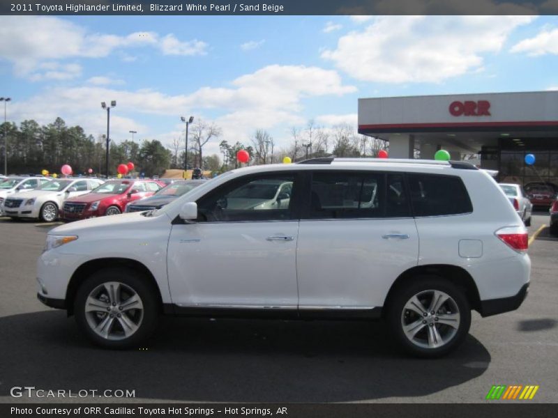 Blizzard White Pearl / Sand Beige 2011 Toyota Highlander Limited