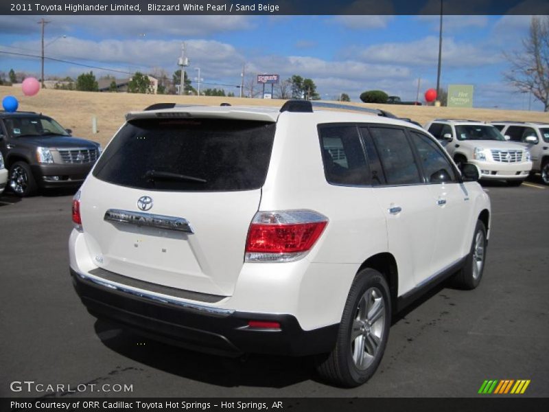 Blizzard White Pearl / Sand Beige 2011 Toyota Highlander Limited