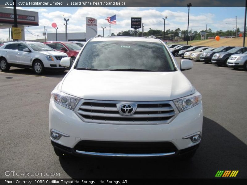Blizzard White Pearl / Sand Beige 2011 Toyota Highlander Limited
