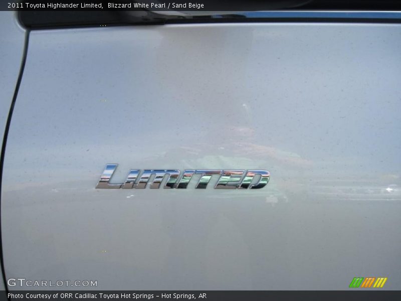 Blizzard White Pearl / Sand Beige 2011 Toyota Highlander Limited