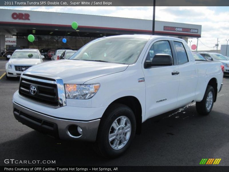 Super White / Sand Beige 2011 Toyota Tundra SR5 Double Cab