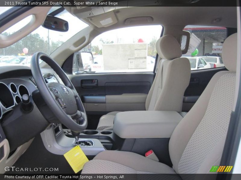 Super White / Sand Beige 2011 Toyota Tundra SR5 Double Cab