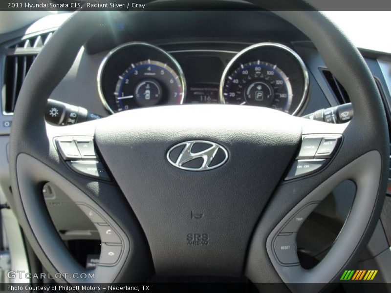 Radiant Silver / Gray 2011 Hyundai Sonata GLS