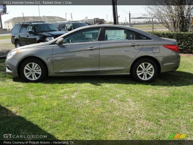 Radiant Silver / Gray 2011 Hyundai Sonata GLS