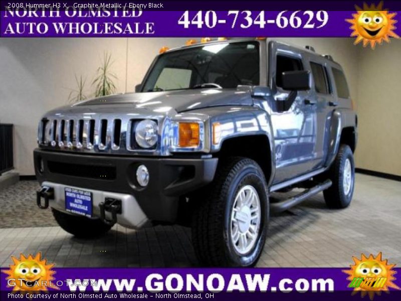 Graphite Metallic / Ebony Black 2008 Hummer H3 X