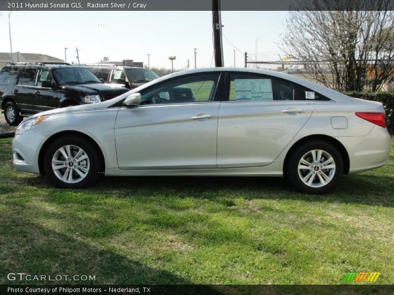 Radiant Silver / Gray 2011 Hyundai Sonata GLS