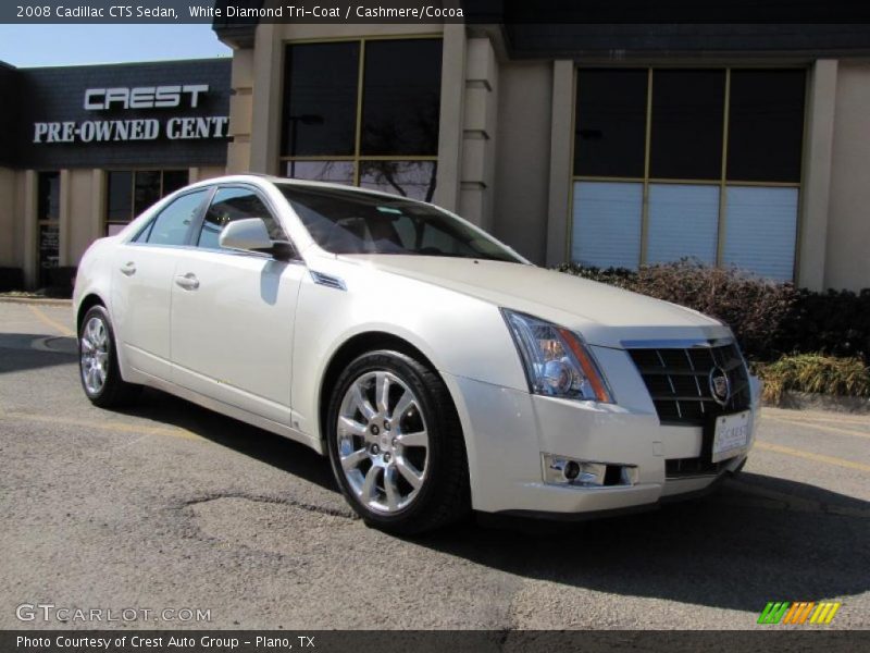 White Diamond Tri-Coat / Cashmere/Cocoa 2008 Cadillac CTS Sedan