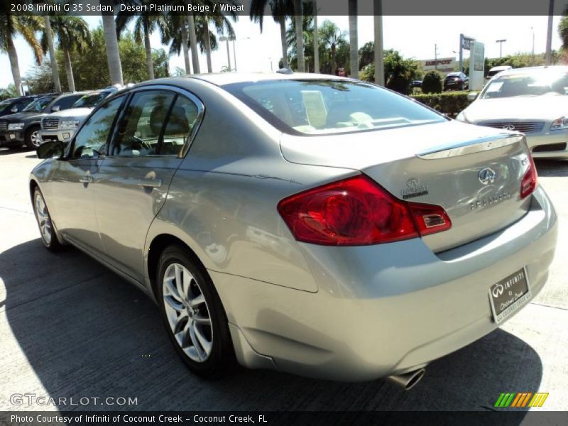Desert Platinum Beige / Wheat 2008 Infiniti G 35 Sedan