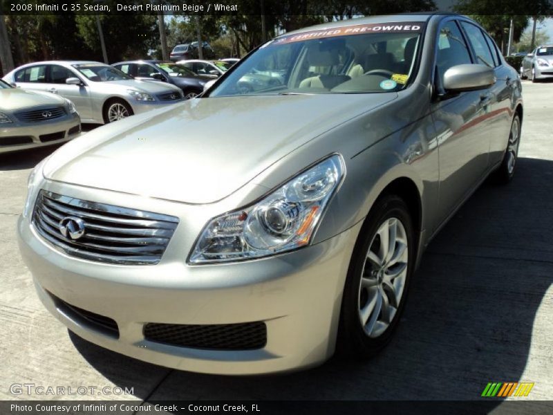 Desert Platinum Beige / Wheat 2008 Infiniti G 35 Sedan
