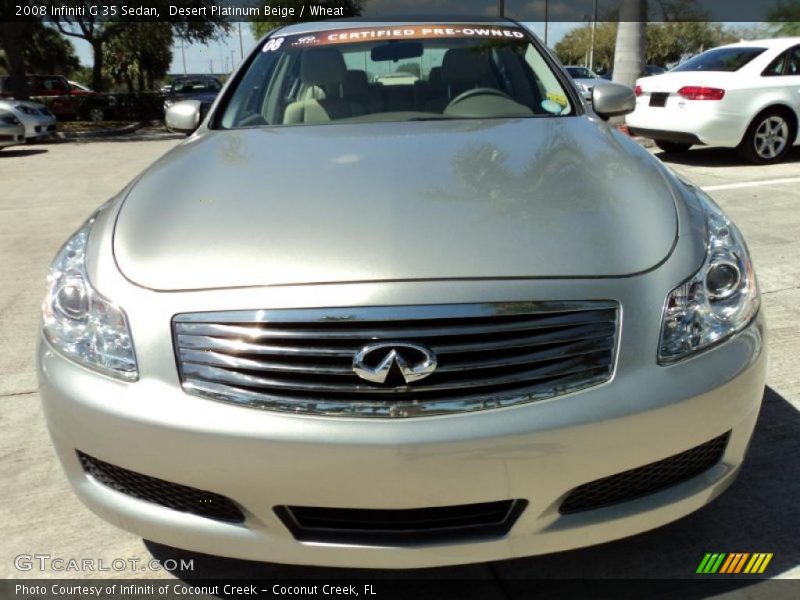 Desert Platinum Beige / Wheat 2008 Infiniti G 35 Sedan