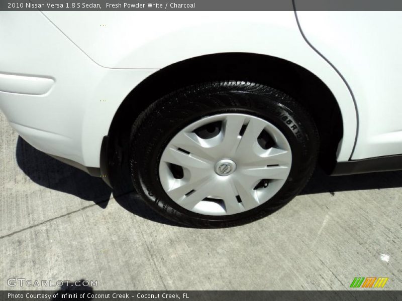 Fresh Powder White / Charcoal 2010 Nissan Versa 1.8 S Sedan