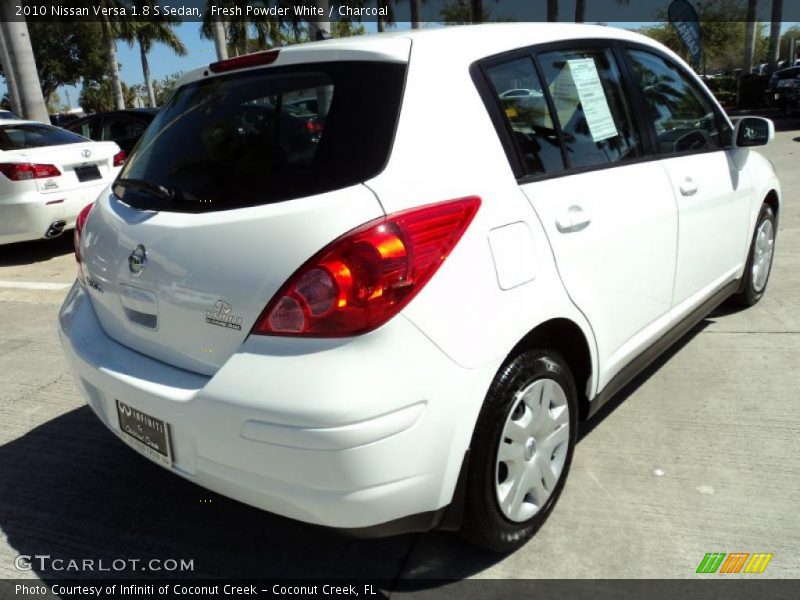 Fresh Powder White / Charcoal 2010 Nissan Versa 1.8 S Sedan