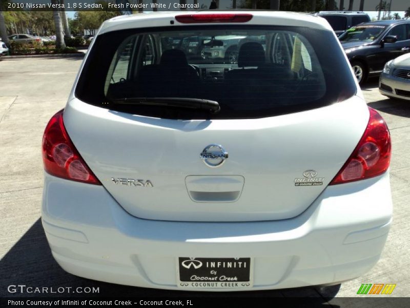Fresh Powder White / Charcoal 2010 Nissan Versa 1.8 S Sedan