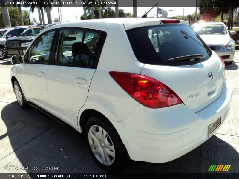 Fresh Powder White / Charcoal 2010 Nissan Versa 1.8 S Sedan