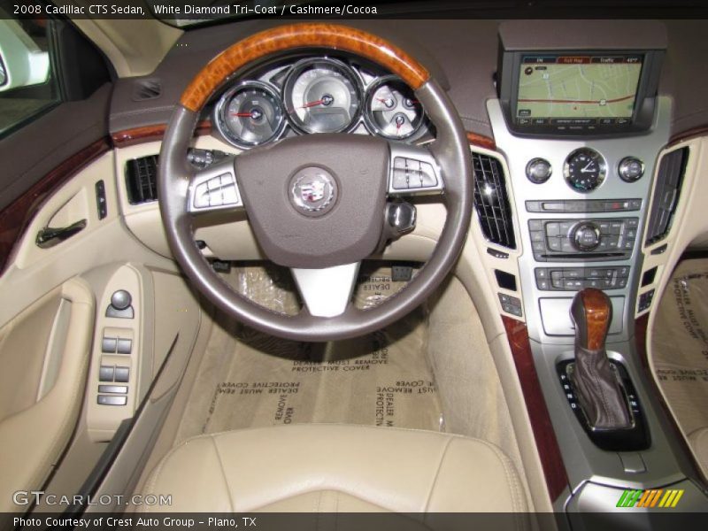 White Diamond Tri-Coat / Cashmere/Cocoa 2008 Cadillac CTS Sedan