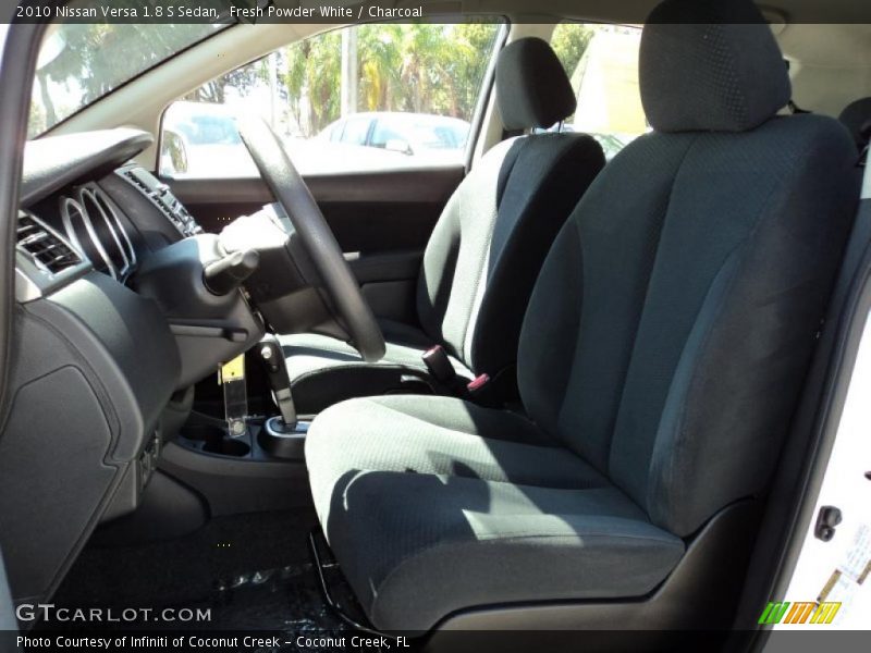 Fresh Powder White / Charcoal 2010 Nissan Versa 1.8 S Sedan
