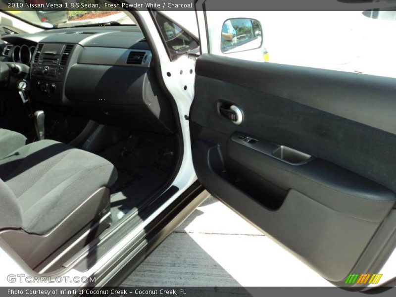 Fresh Powder White / Charcoal 2010 Nissan Versa 1.8 S Sedan