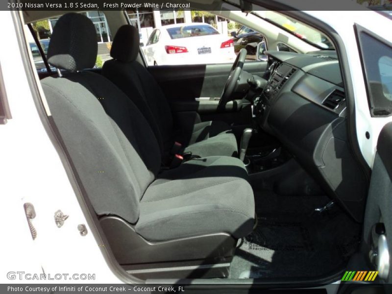 Fresh Powder White / Charcoal 2010 Nissan Versa 1.8 S Sedan