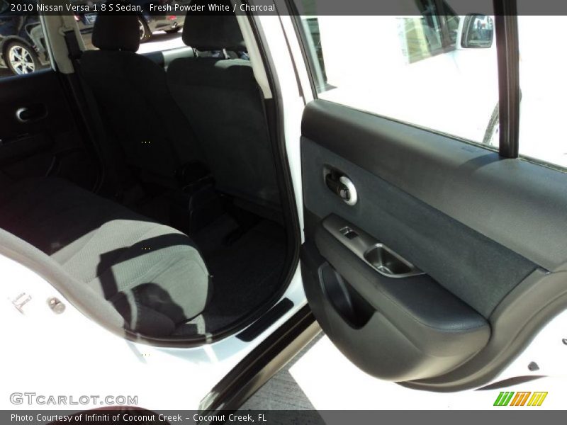 Fresh Powder White / Charcoal 2010 Nissan Versa 1.8 S Sedan
