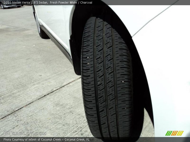 Fresh Powder White / Charcoal 2010 Nissan Versa 1.8 S Sedan