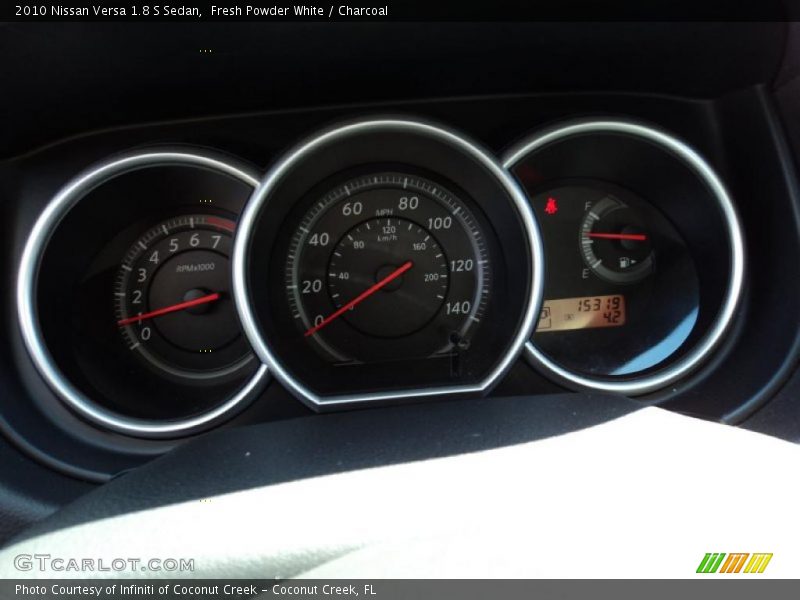 Fresh Powder White / Charcoal 2010 Nissan Versa 1.8 S Sedan